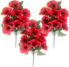 3 x Artificial Poppy Red
