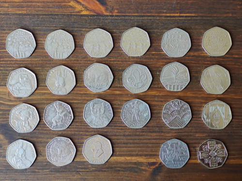 Commemorative 50p coins all - 50p,