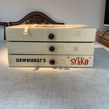 Dewhurst's Slyko three draw display cabinet. From house clearance.