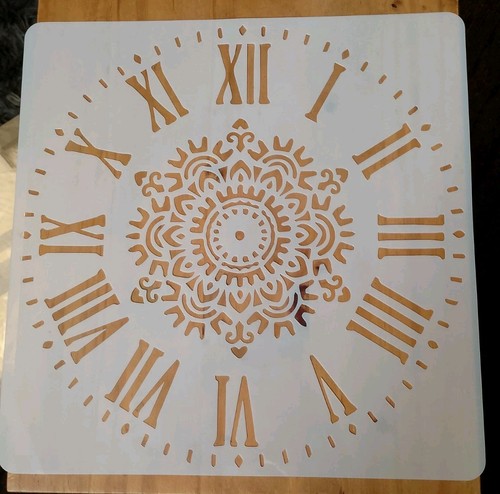 Large vintage floral clock - large,