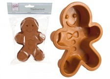 LARGE 6" GINGERBREAD MAN MOULD Deep Cake Biscuit Jelly Baking Shape Silicone NEW