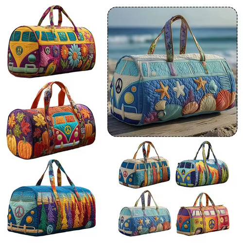 Bus series quilted cotton - bus,