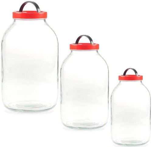 Large glass storage jar - large, with