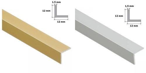 Aluminum anodised angle - anodised,