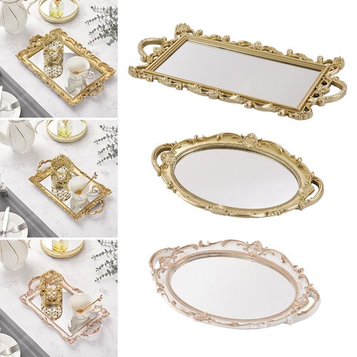 Large vintage mirror tray - large,
