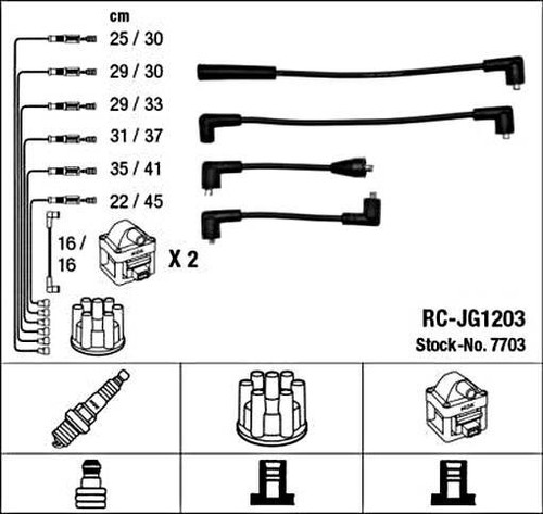 Black ignition cable kit - black,