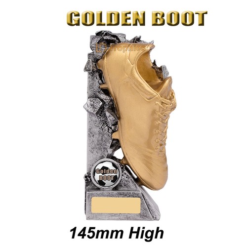 Golden boot football trophy - golden,