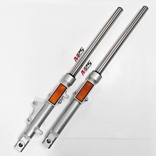 Silver front fork legs left - legs, &