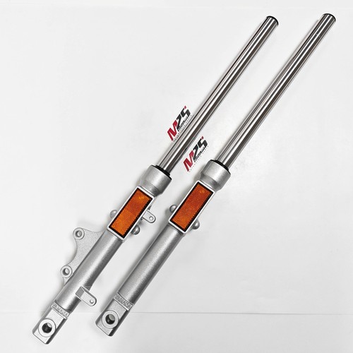 Silver front fork legs left - front,