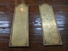 antique brass door push plates