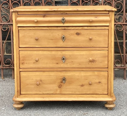 Antique pine chest four - of,