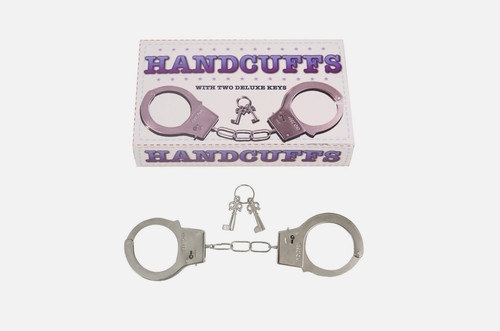 Steel metal handcuffs - steel, with