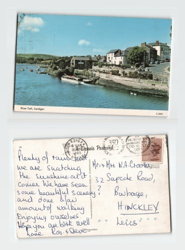 Postcard river teifi - postcard,