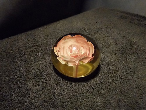 Vintage clear resin dome - clear,