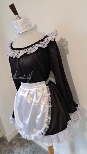 Black white silky satin - satin, &