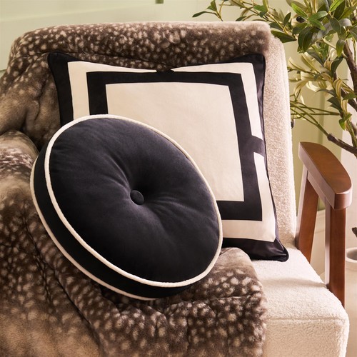 Ohs velvet filled cushion - filled,