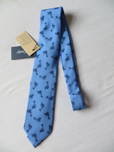 Drakes blues palm tree - blues, 100%