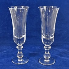 Pair Of Cumbria Crystal Champagne Flutes / Glasses