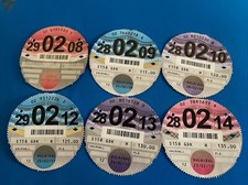 OLD USED TAX DISC  6x FROM