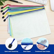 A4 Plastic Waterproof Document Wallets Folder Zip Lock Bags Pouch Office x10