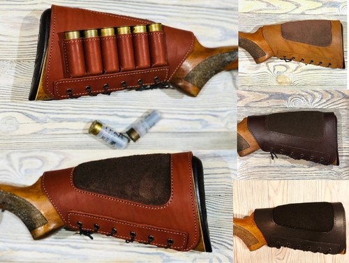 Leather shotgun buttstock - leather,
