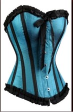 Turquoise Steel Boned Taffeta