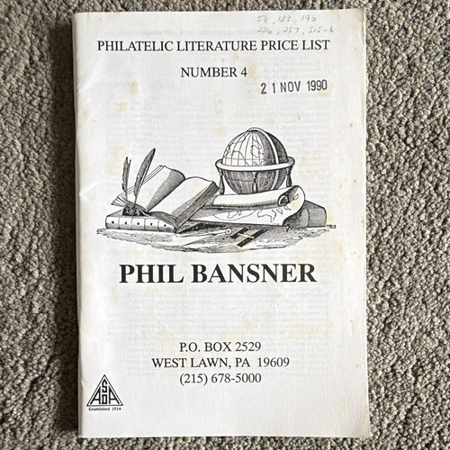 Phil bansner philatelic - phil,