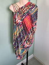 LADIES UNUSUAL DRAPED LONG TOP