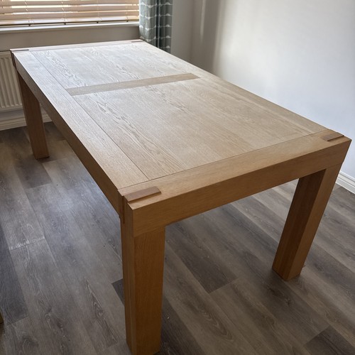 Chunky oak dining table - chunky,