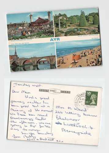Postcard multi view ayr - -, multi-view