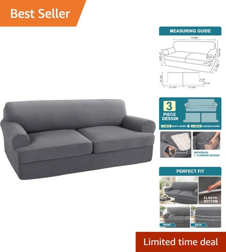 Custom fit gray cushion sofa - t,