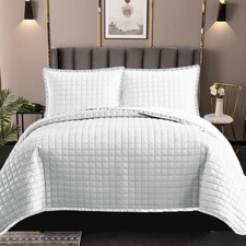 3 Piece Quilted Bedspread Bed