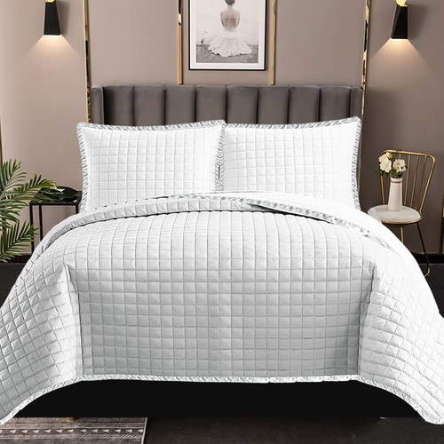 Piece quilted bedspread bed - 3,