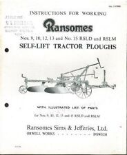 RANSOMES TRACTOR PLOUGH Nos 9