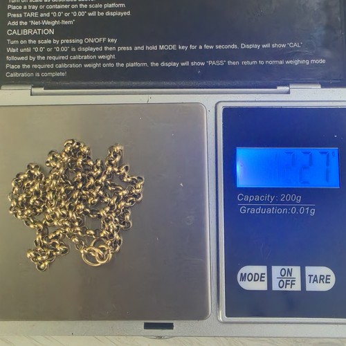 9ct gold round - 9ct, chain