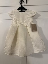 Monsoon Ivory Girls Dress Bridesmaid Christening 12-18 Months