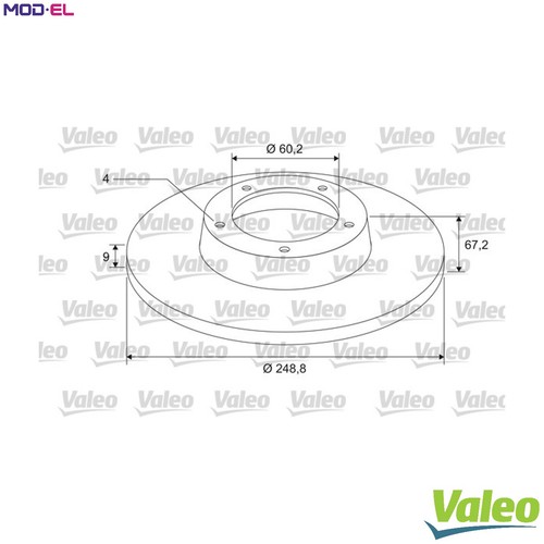 Brake disc 675405 for - 2x,