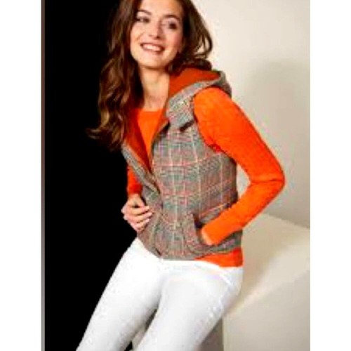 Etcetera tan plaid hooded - etcetera,