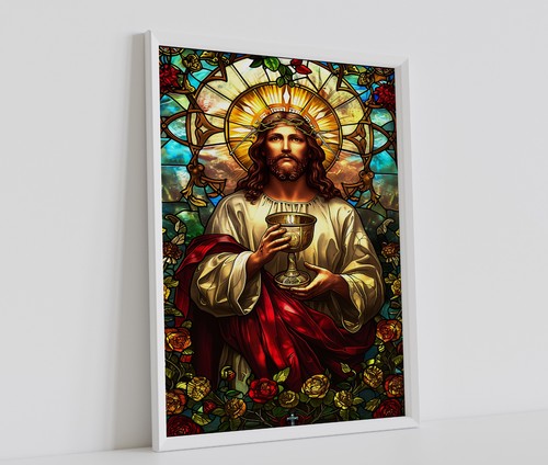 Jesus poster print stained - poster,