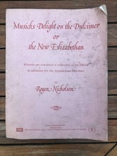 Music book: Musicks Delight on the Dulcimer / the New Elizabethan by R Nicholson