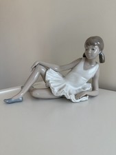 Nao by Lladró – Reclining Ballerina Handmade Spanish Porcelain Figurine