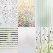 Bubble Free Frosted Stripes Window Film Bamboo Privacy Glass Vinyl Sticker 2M-5M