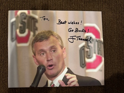 Jim tressel signed 8x10 - jim, photo