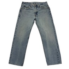 Levi's 505 Jeans Blue Mens 32W 26L Regular Straight Fit Red Tab 100% Denim