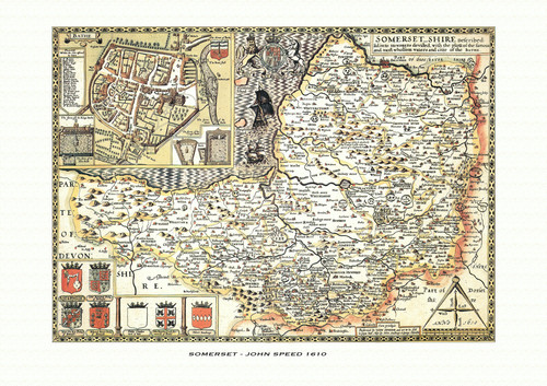 Old map somerset - map,