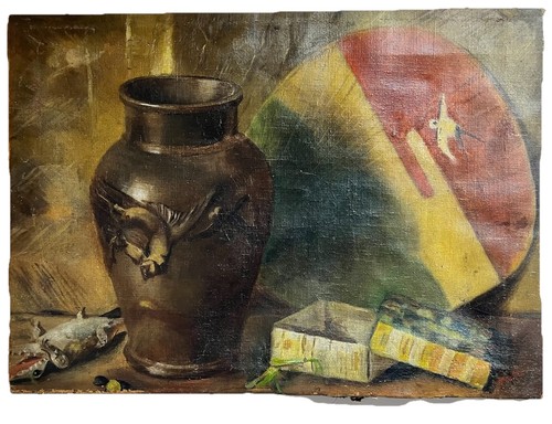 Antique oil painting - antique,