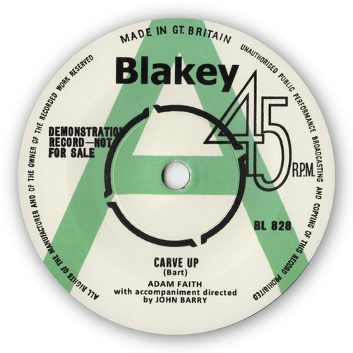 Adam faith carve b w - "carve, b/w