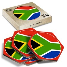 4 x Hexagon Coasters - South