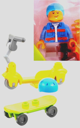Lego skate kid kick scooter - skate, +
