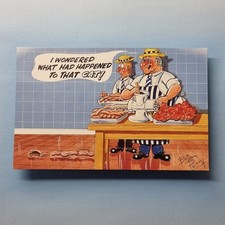 Comic Postcard Butcher Sausages Mincer Cat C1985 Bamforth & Co